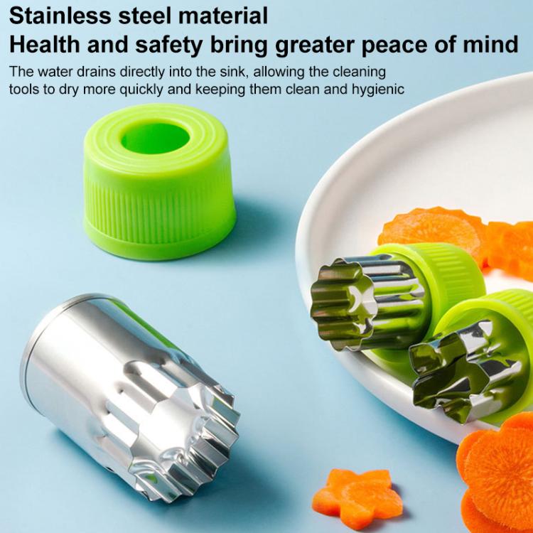 Stainless Steel Irregular Biscuit Mold Fruit Begetable Cutting Mold, Style:12pcs / Set Orange