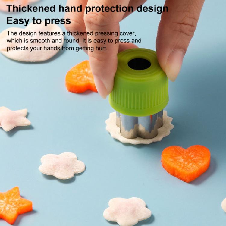 Stainless Steel Irregular Biscuit Mold Fruit Begetable Cutting Mold, Style:12pcs / Set Yellow