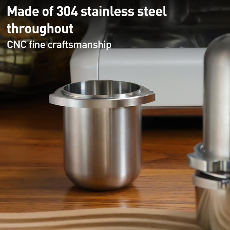 54mm Classic Coffee Machine Handle Stainless Steel Dosing Cup Mug Coffee Powder Feeder For Breville 8 Series