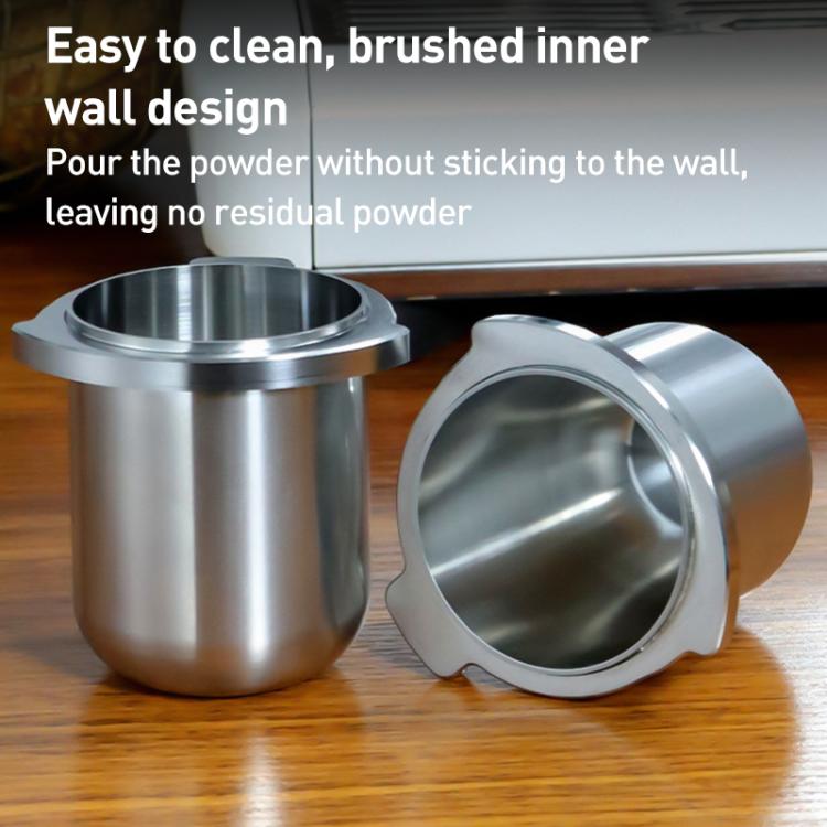 54mm Classic Coffee Machine Handle Stainless Steel Dosing Cup Mug Coffee Powder Feeder For Breville 8 Series