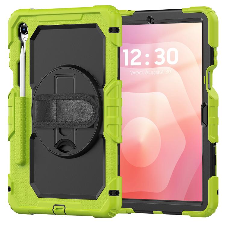 For Samsung Galaxy Tab S11 Silicone Hybrid PC Tablet Case with Shoulder Strap