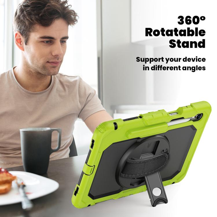 For Samsung Galaxy Tab S11 Silicone Hybrid PC Tablet Case with Shoulder Strap