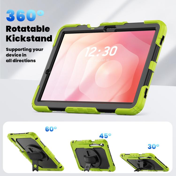 For Samsung Galaxy Tab S11 Silicone Hybrid PC Tablet Case with Shoulder Strap