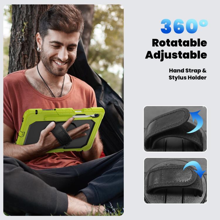For Samsung Galaxy Tab S11 Silicone Hybrid PC Tablet Case with Shoulder Strap