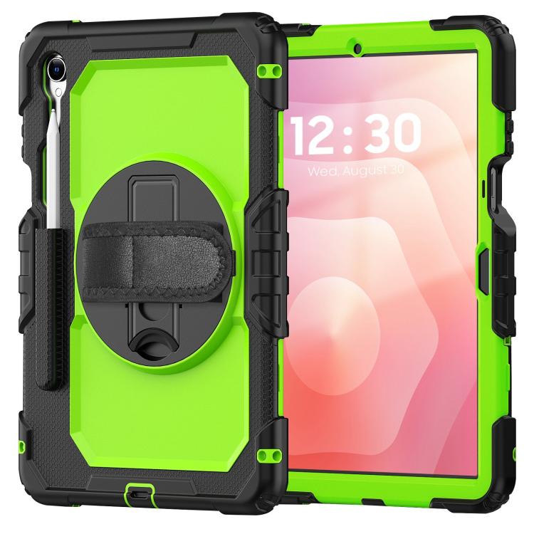 For Samsung Galaxy Tab S11 Silicone Hybrid PC Tablet Case with Shoulder Strap
