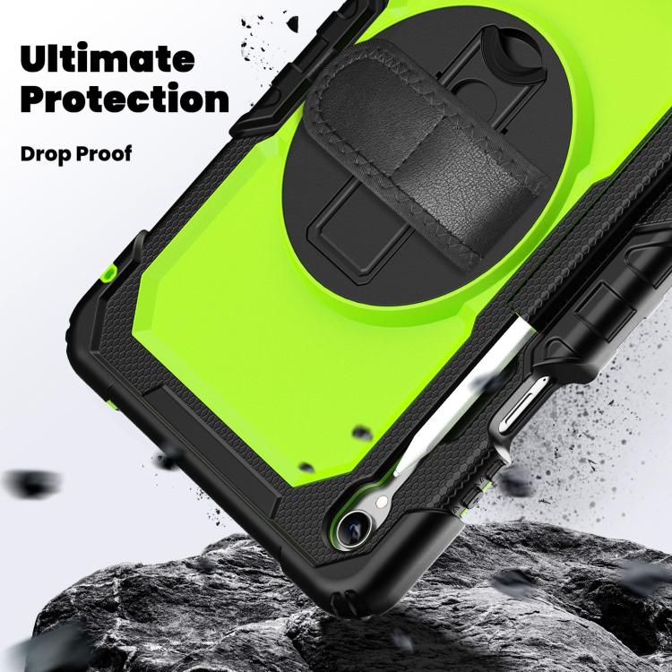 For Samsung Galaxy Tab S11 Silicone Hybrid PC Tablet Case with Shoulder Strap