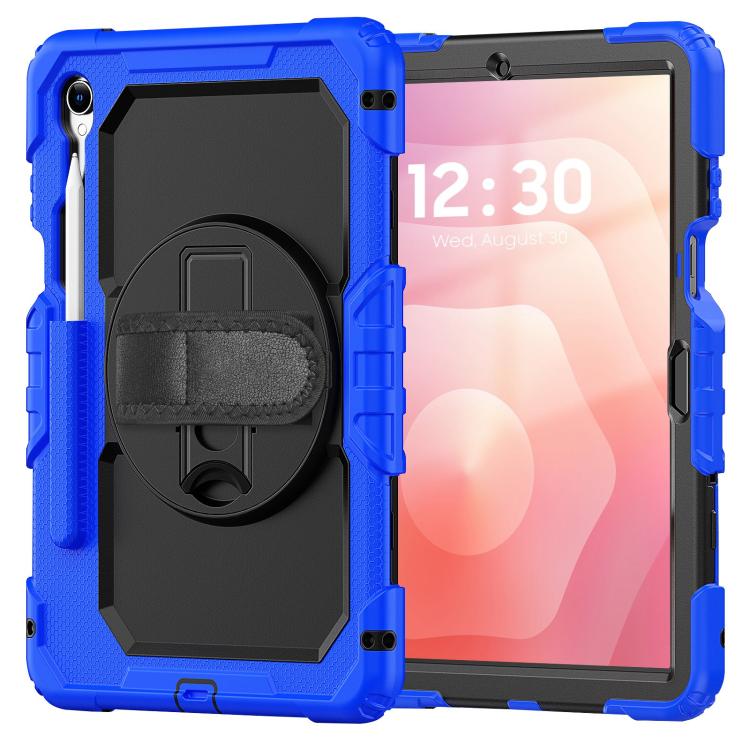For Samsung Galaxy Tab S11 Silicone Hybrid PC Tablet Case with Shoulder Strap