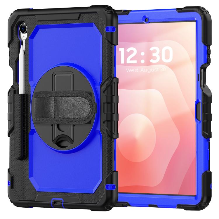 For Samsung Galaxy Tab S11 Silicone Hybrid PC Tablet Case with Shoulder Strap