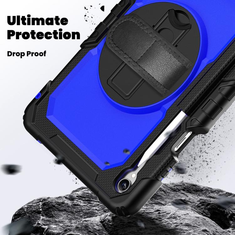 For Samsung Galaxy Tab S11 Silicone Hybrid PC Tablet Case with Shoulder Strap