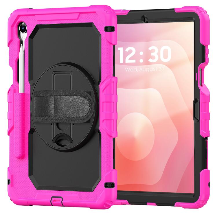 For Samsung Galaxy Tab S11 Silicone Hybrid PC Tablet Case with Shoulder Strap