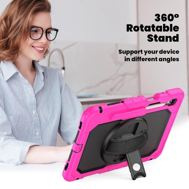 For Samsung Galaxy Tab S11 Silicone Hybrid PC Tablet Case with Shoulder Strap