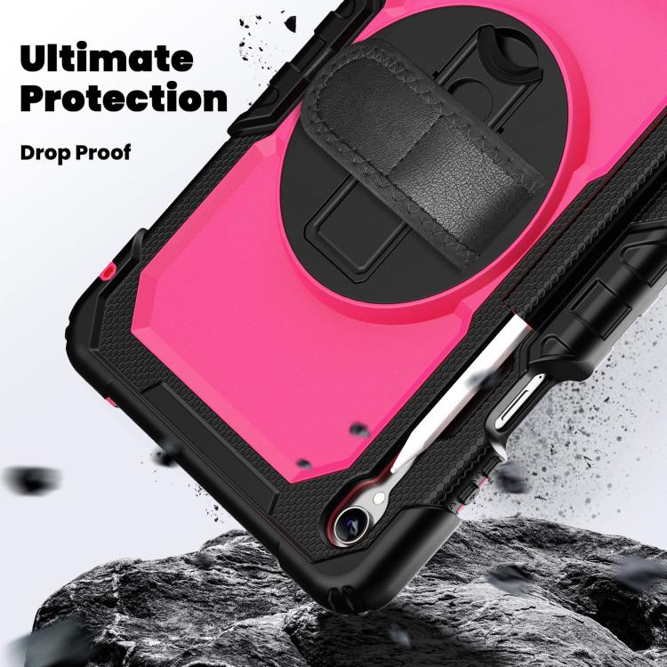 For Samsung Galaxy Tab S11 Silicone Hybrid PC Tablet Case with Shoulder Strap
