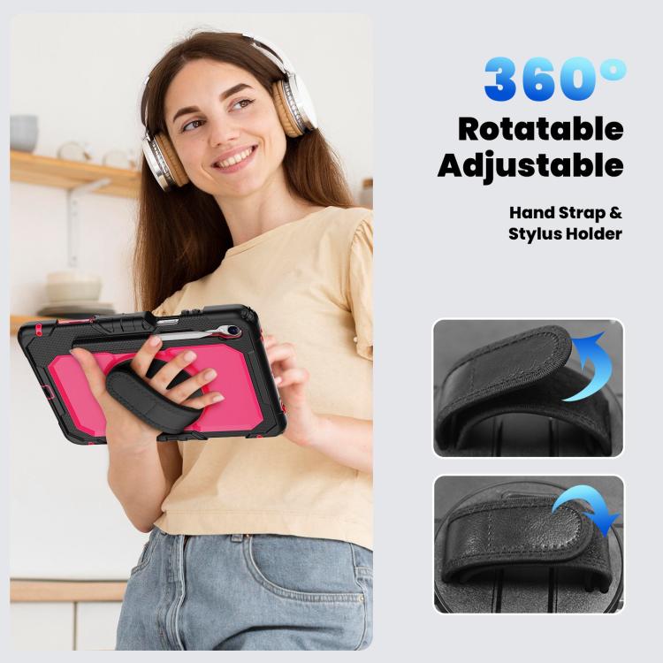 For Samsung Galaxy Tab S11 Silicone Hybrid PC Tablet Case with Shoulder Strap