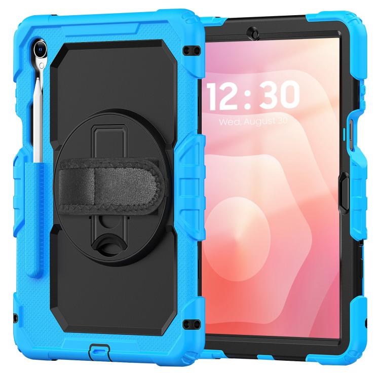 For Samsung Galaxy Tab S11 Silicone Hybrid PC Tablet Case with Shoulder Strap