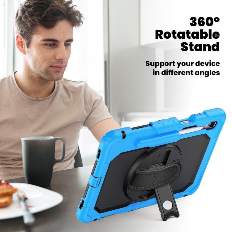 For Samsung Galaxy Tab S11 Silicone Hybrid PC Tablet Case with Shoulder Strap