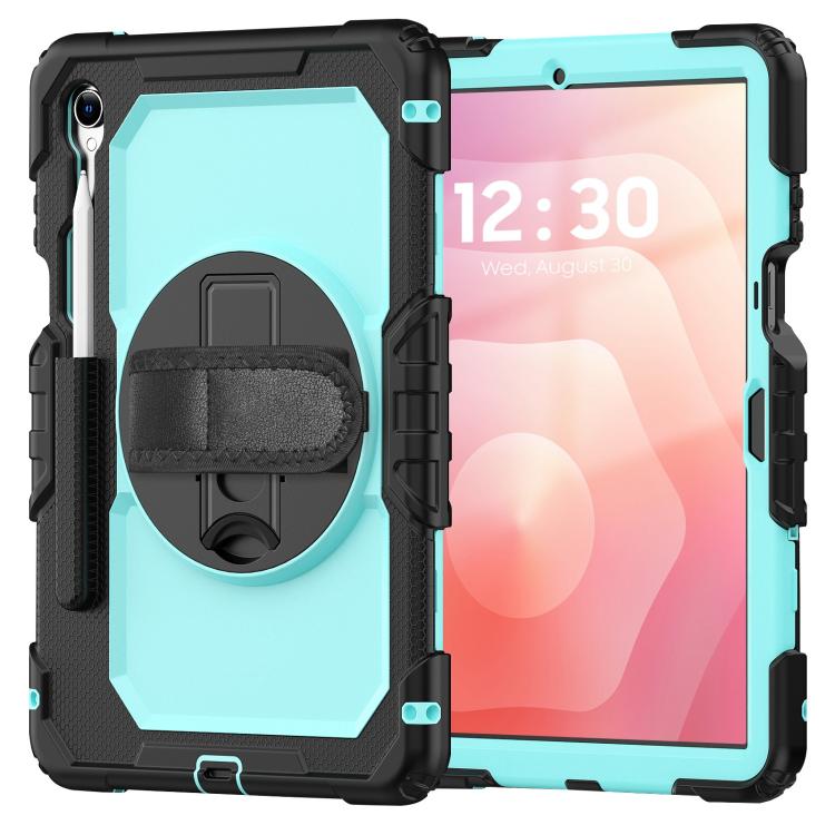 For Samsung Galaxy Tab S11 Silicone Hybrid PC Tablet Case with Shoulder Strap