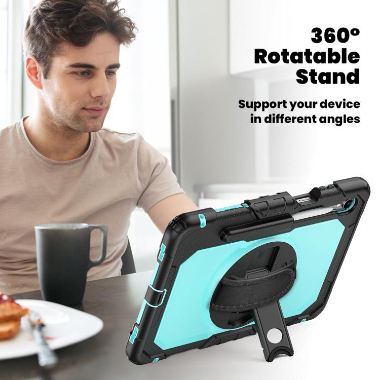 For Samsung Galaxy Tab S11 Silicone Hybrid PC Tablet Case with Shoulder Strap