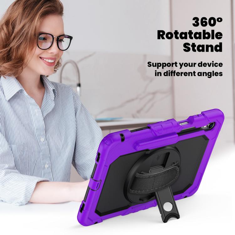 For Samsung Galaxy Tab S11 Silicone Hybrid PC Tablet Case with Shoulder Strap