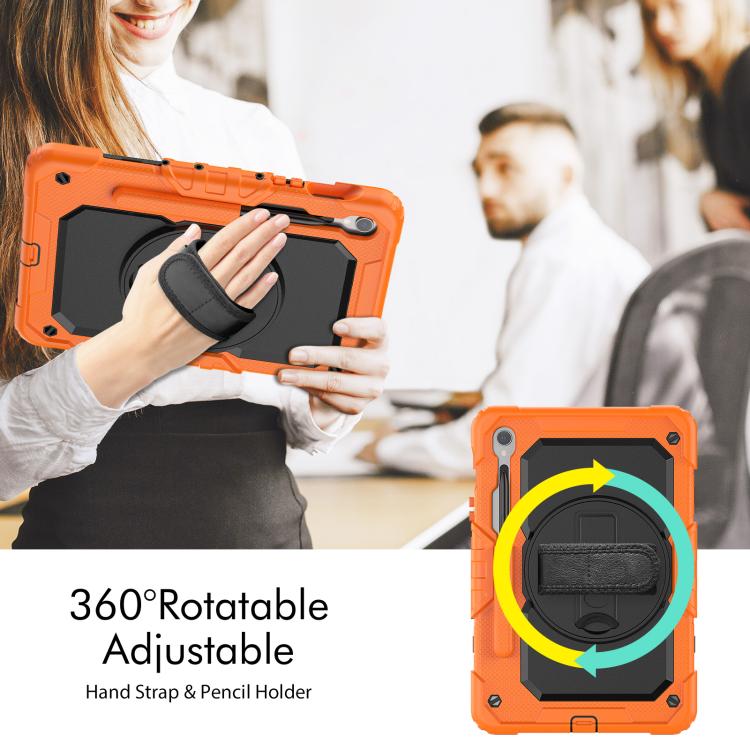 For Samsung Galaxy Tab S10 Lite / S10 FE Silicone Hybrid PC Tablet Case with Shoulder Strap