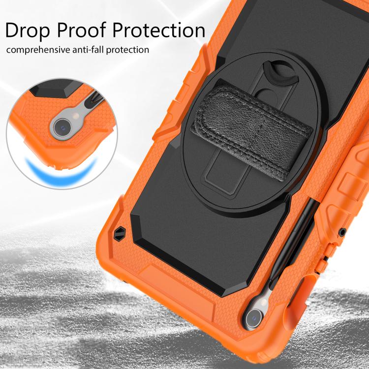 For Samsung Galaxy Tab S10 Lite / S10 FE Silicone Hybrid PC Tablet Case with Shoulder Strap