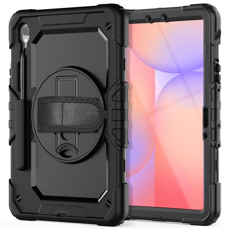 For Samsung Galaxy Tab S10 Lite / S10 FE Silicone Hybrid PC Tablet Case with Shoulder Strap