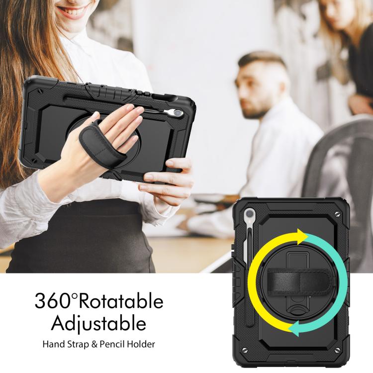 For Samsung Galaxy Tab S10 Lite / S10 FE Silicone Hybrid PC Tablet Case with Shoulder Strap