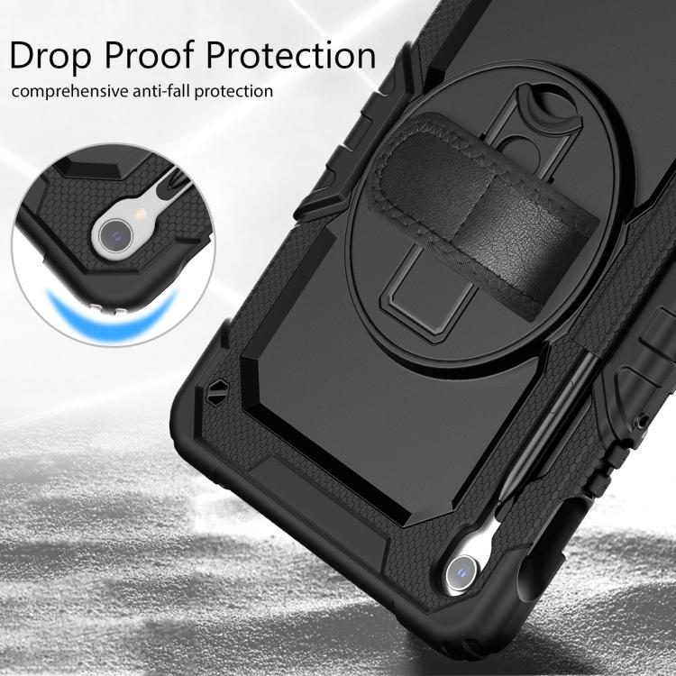 For Samsung Galaxy Tab S10 Lite / S10 FE Silicone Hybrid PC Tablet Case with Shoulder Strap