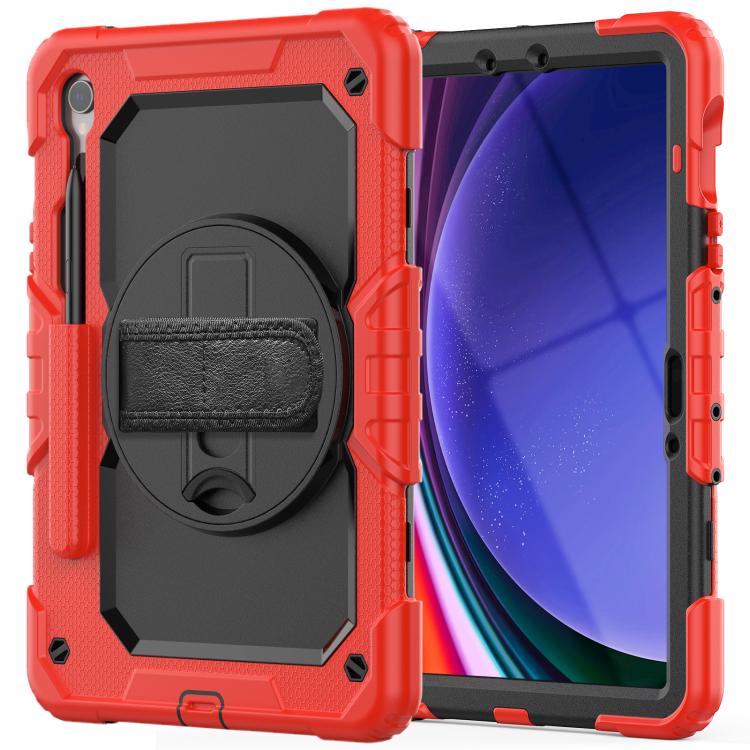 For Samsung Galaxy Tab S10 Lite / S10 FE Silicone Hybrid PC Tablet Case with Shoulder Strap