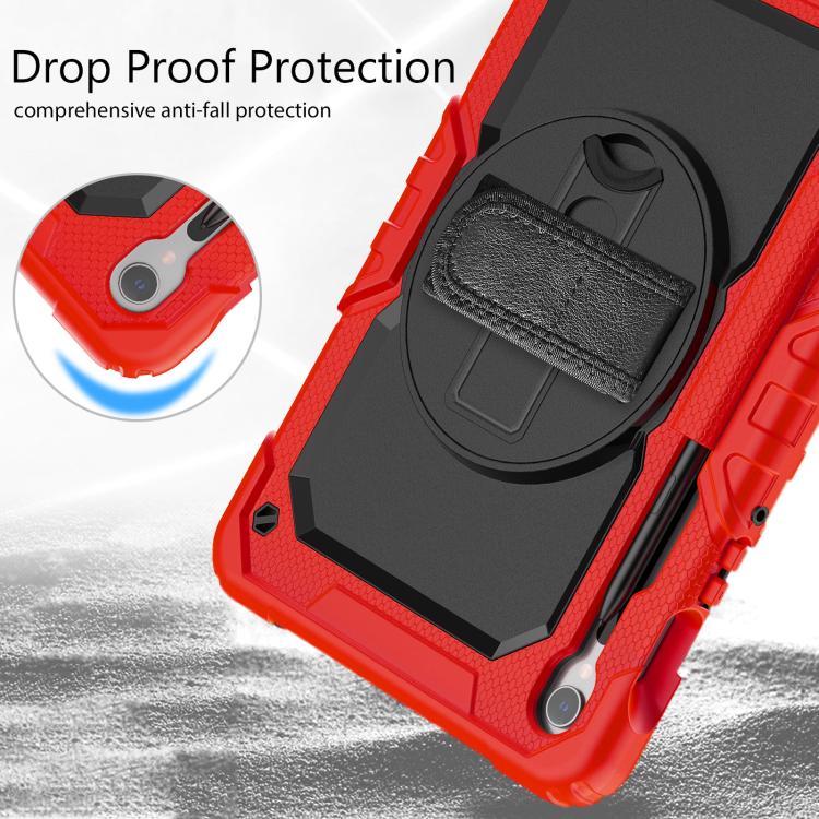 For Samsung Galaxy Tab S10 Lite / S10 FE Silicone Hybrid PC Tablet Case with Shoulder Strap