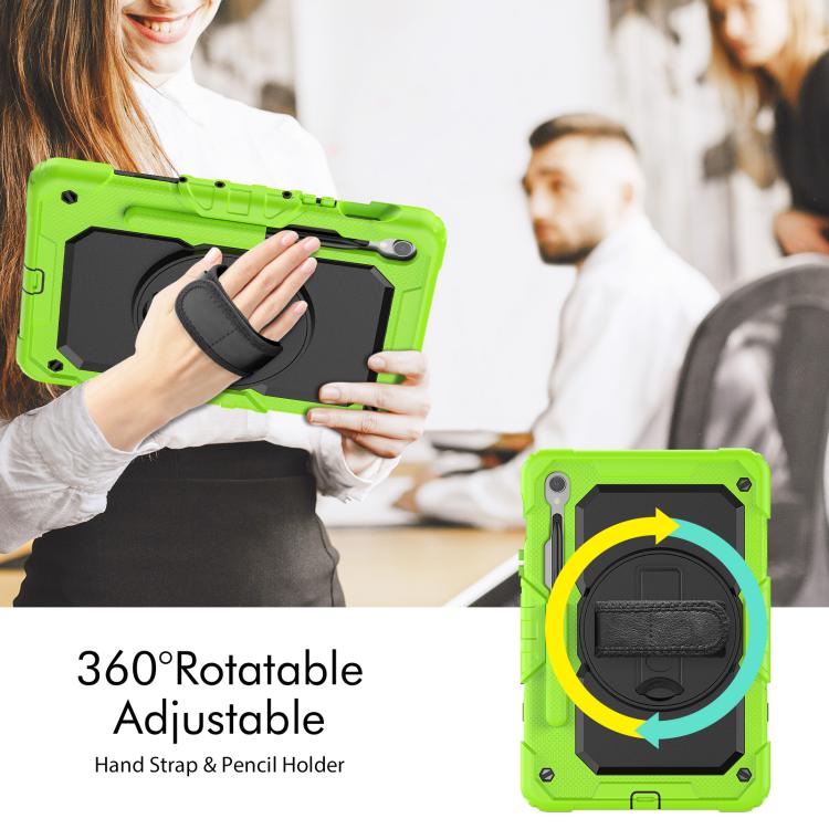 For Samsung Galaxy Tab S10 Lite / S10 FE Silicone Hybrid PC Tablet Case with Shoulder Strap