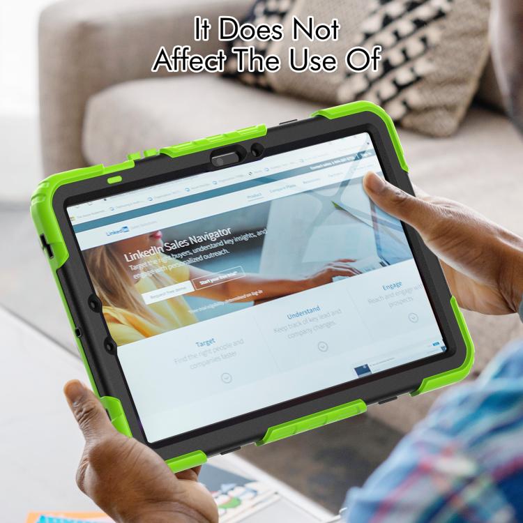 For Samsung Galaxy Tab S10 Lite / S10 FE Silicone Hybrid PC Tablet Case with Shoulder Strap