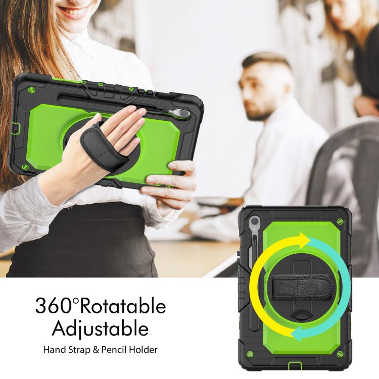 For Samsung Galaxy Tab S10 Lite / S10 FE Silicone Hybrid PC Tablet Case with Shoulder Strap