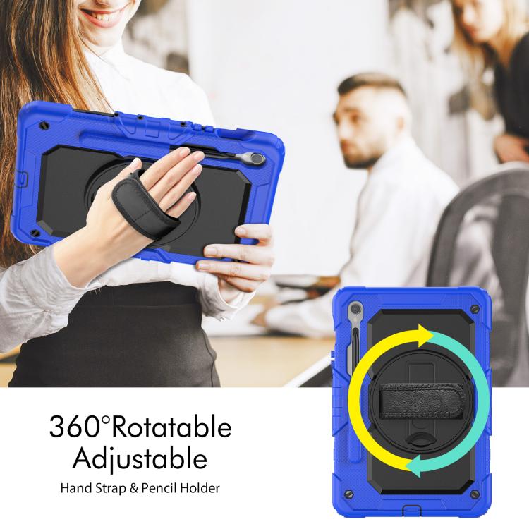 For Samsung Galaxy Tab S10 Lite / S10 FE Silicone Hybrid PC Tablet Case with Shoulder Strap