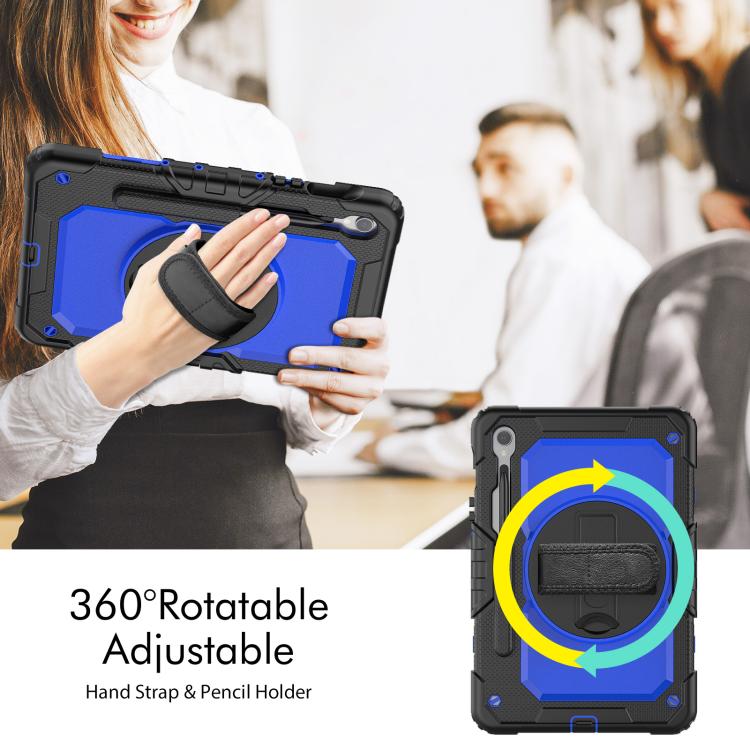 For Samsung Galaxy Tab S10 Lite / S10 FE Silicone Hybrid PC Tablet Case with Shoulder Strap