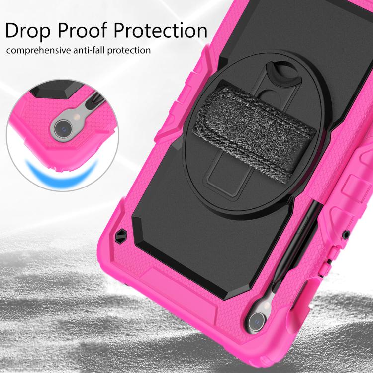 For Samsung Galaxy Tab S10 Lite / S10 FE Silicone Hybrid PC Tablet Case with Shoulder Strap