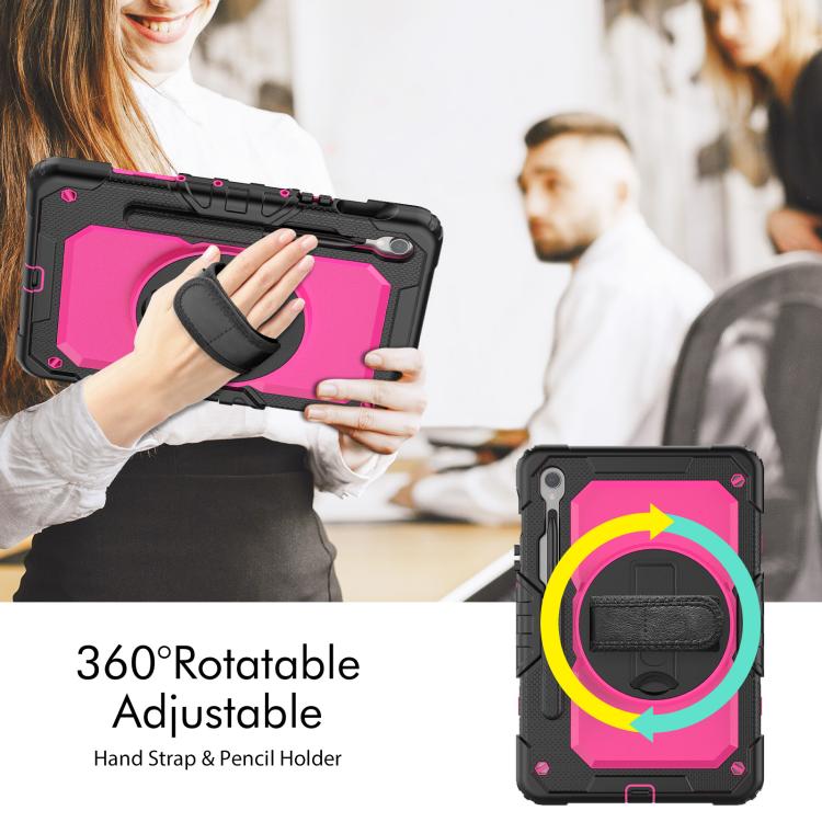 For Samsung Galaxy Tab S10 Lite / S10 FE Silicone Hybrid PC Tablet Case with Shoulder Strap