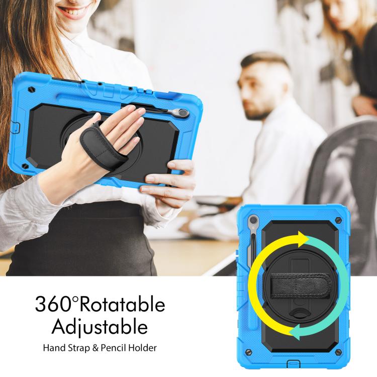 For Samsung Galaxy Tab S10 Lite / S10 FE Silicone Hybrid PC Tablet Case with Shoulder Strap