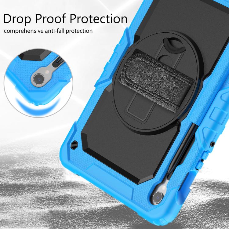 For Samsung Galaxy Tab S10 Lite / S10 FE Silicone Hybrid PC Tablet Case with Shoulder Strap