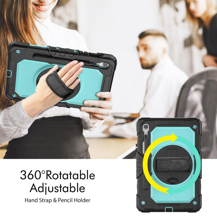 For Samsung Galaxy Tab S10 Lite / S10 FE Silicone Hybrid PC Tablet Case with Shoulder Strap