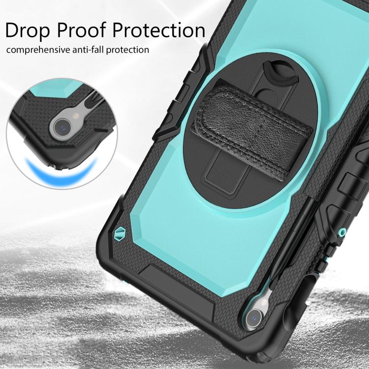 For Samsung Galaxy Tab S10 Lite / S10 FE Silicone Hybrid PC Tablet Case with Shoulder Strap