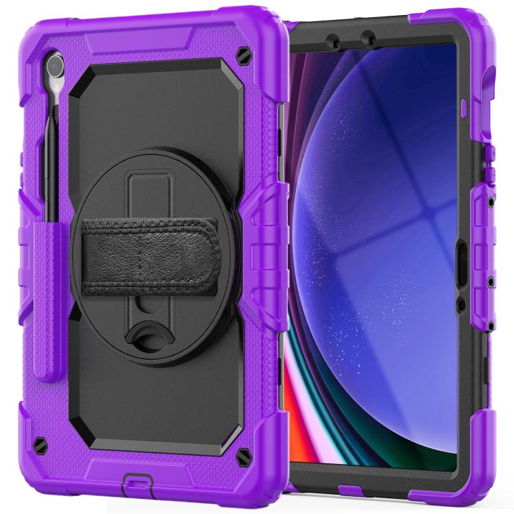 For Samsung Galaxy Tab S10 Lite / S10 FE Silicone Hybrid PC Tablet Case with Shoulder Strap