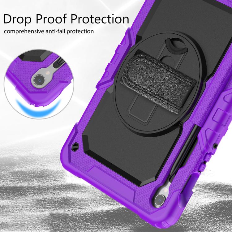 For Samsung Galaxy Tab S10 Lite / S10 FE Silicone Hybrid PC Tablet Case with Shoulder Strap