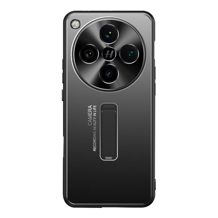 For OPPO Find X8 Frosted Metal Hybrid TPU Holder Phone Case