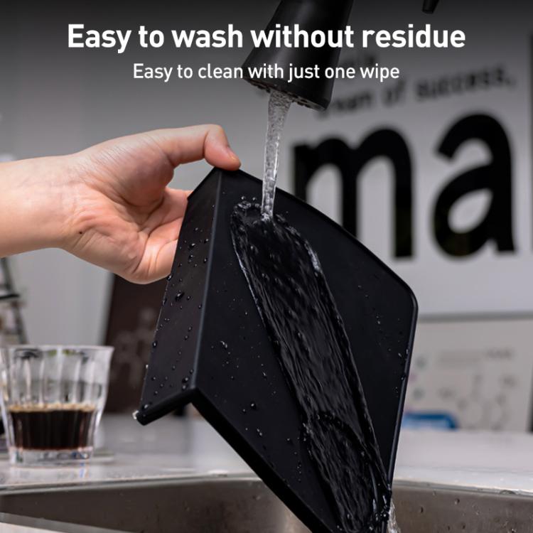 Silicone Coffee Pad Press Tool Espresso Tamper Mat Corner Pad - Black