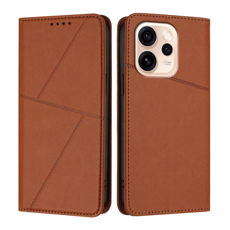 For OPPO Reno15 F 5G Global Strong Magnetic Frosted Flip Leather Phone Case