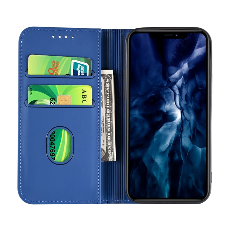 For iPhone 12 mini Strong Magnetism Shockproof Horizontal Flip Liquid Feel Leather Case with Holder & Card Slots & Wallet