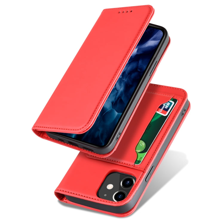 For iPhone 12 mini Strong Magnetism Shockproof Horizontal Flip Liquid Feel Leather Case with Holder & Card Slots & Wallet