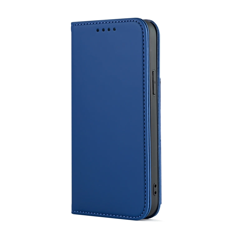 For iPhone 12 / 12 Pro Strong Magnetism Shockproof Horizontal Flip Liquid Feel Leather Case with Holder & Card Slots & Wallet