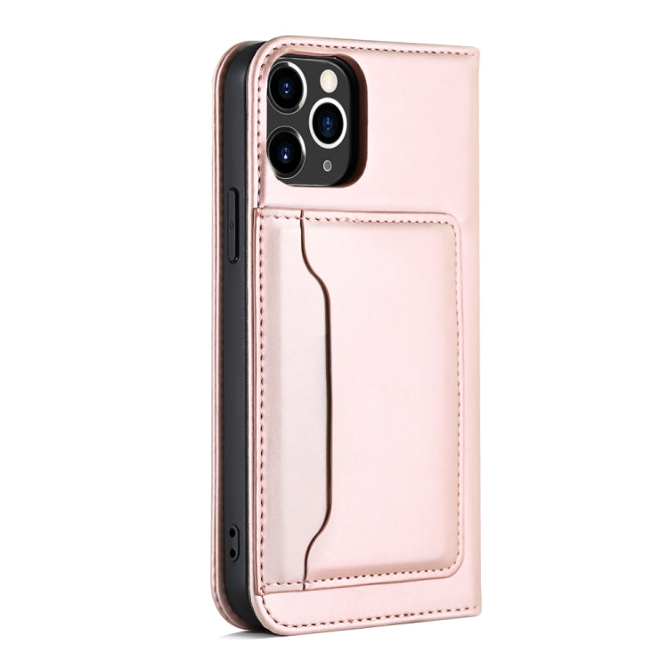 For iPhone 12 Pro Max Strong Magnetism Shockproof Horizontal Flip Liquid Feel Leather Case with Holder & Card Slots & Wallet