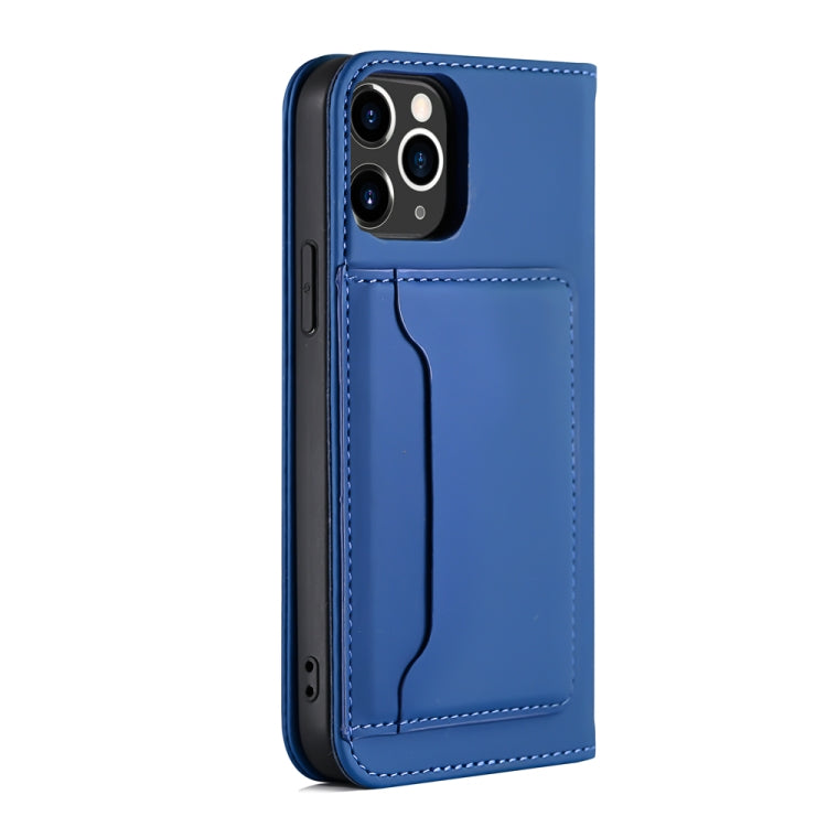For iPhone 12 Pro Max Strong Magnetism Shockproof Horizontal Flip Liquid Feel Leather Case with Holder & Card Slots & Wallet